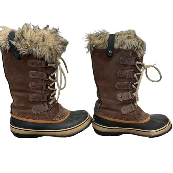 Sorel Joan of Arctic Tall Boots Women's Sz 6 Brown Waterproof Insulated Lace Up - Picture 9 of 13